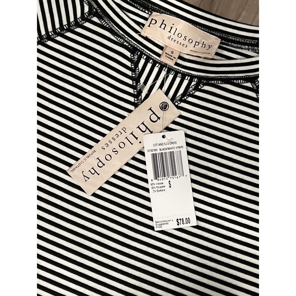 Philosophy, New, Cut and Sew Dress Black and White, Size S, KB12 - Picture 3 of 3
